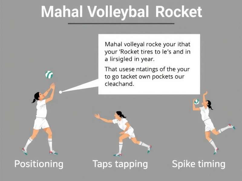 Mahal Volley Rocket - Basic Tips Illustration showing basic Mahal Volley Rocket tips: positioning, tapping, and spike timing