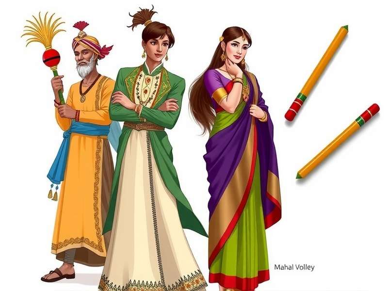 Mahal Volley Rocket - Fan Art Fan art of Mahal Volley Rocket characters wearing traditional Indian clothes like kurta and saree
