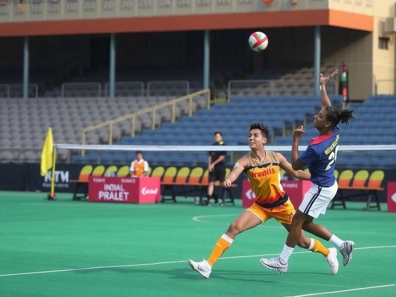 Mahal Volley Rocket - Official Game Banner Mahal Volley Rocket game banner with players in action, Indian stadium background