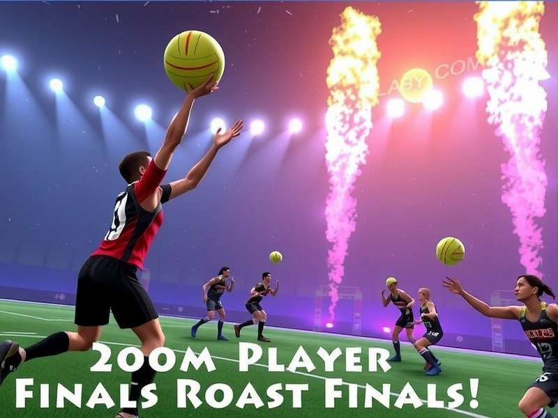 Mahal Volley Rocket - National Tournament Screenshot of Mahal Volley Rocket National Rocket League finals with players competing